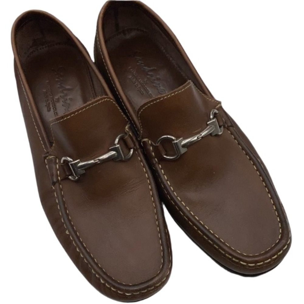 Sandrino‎ by Sandro Moscoloni Sz 8 1/2 Brown Horsebit Loafers